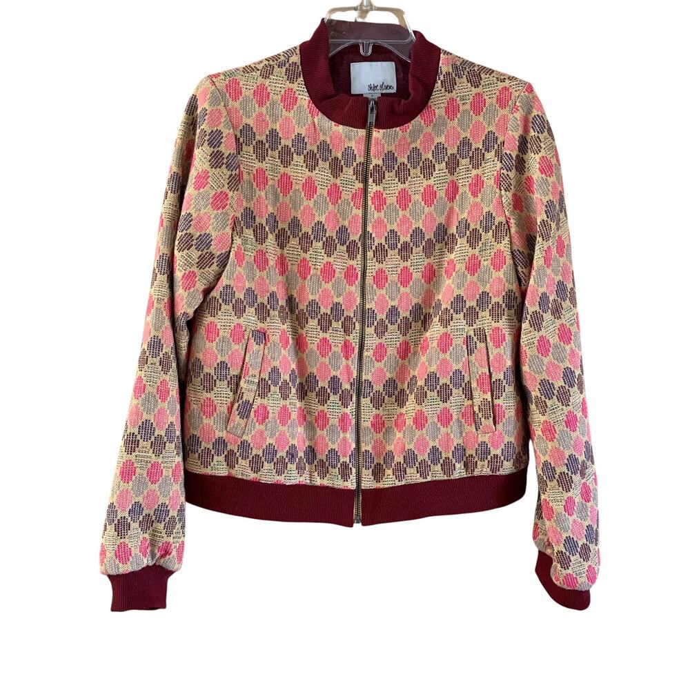 Chloe Oliver Geo Print Women's Boho Bomber Jacket Size S